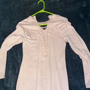 Baby pink tight dress